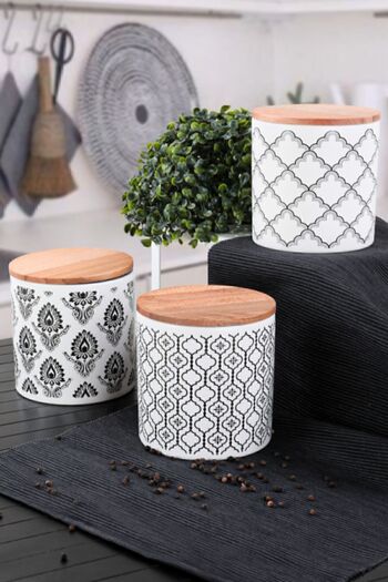 Keramika Ares Storage Container 12 Cm 3 Pieces