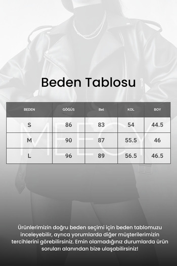 MEECY Oversize kožená bunda s páskem