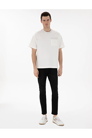 Pierre Cardin Pi̇erre Cardi̇n Woven Black Slim Fit Jean Pants