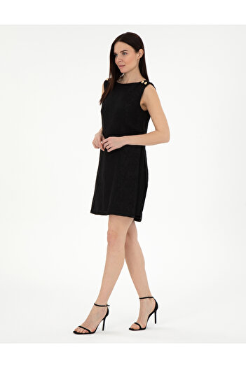Pierre Cardin Black A-Line Woven Dress 50305986 -Vr046