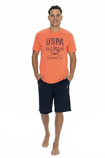 U.S. Polo Assn. U.S Polo Assn Men's Short Sleeve Crew Neck Shorts Pajama Set