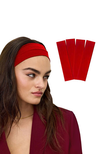 Salvia Dione Women's 4-Pack Bandana - Cotton Headband - Stretchy Non-Slip - Makeup - Yoga - Sports