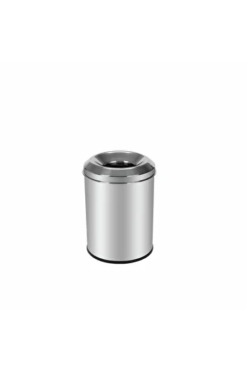 Palex Chrome Fireproof Trash Can 13 Lt Gray, Durable and Stylish Design