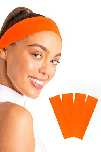 Salvia Dione Women's 4-Pack Bandana - Cotton Headband - Stretchy Non-Slip - Makeup - Yoga - Sports