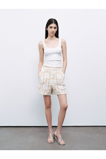 Nocturne Embroidered Mini Shorts
