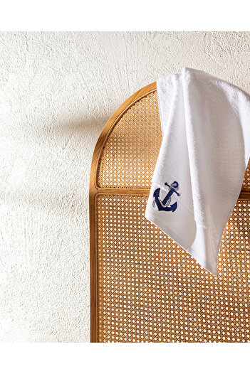 Madame Coco White Lory Face Towel - Yacht Collection