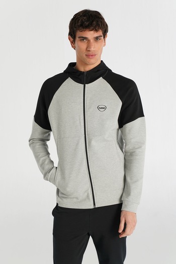 hummel Inter Zip Hoodie Black-Gray Men's Sweatshirt 921257 -2393