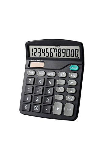 Choice black Desktop Calculator Standard Function Calculator with 12-Digit Large LCD Display Solar & Batter