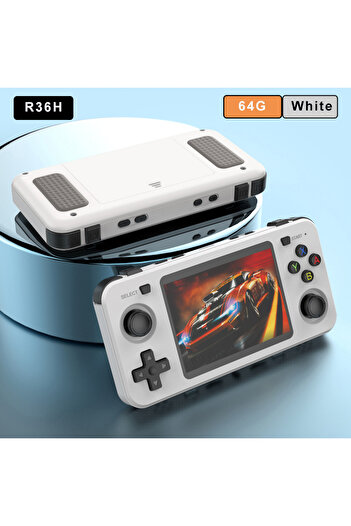 Choice R36H White 64G BOYHOM Green R36H Retro Video Game Console 3.5‘’ IPS Screen RK3326 3000 mAh Open Linu