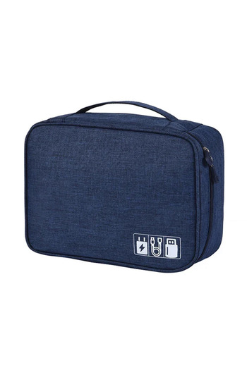 Choice 3Layer(28x9x21cm) Navy blue Multi-functional Large Capacity Waterproof Digital Electronic Organizer