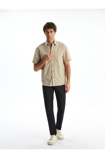 LC Waikiki Lcw Eco Regular Fit Short Sleeve Poplin Men's Shirt