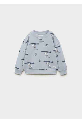 MANGO Baby Hanorac din bumbac cu model Snoopy