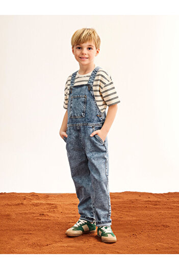 LC Waikiki New Season Square Collar Boy's Jean Salopet - S54785Z1