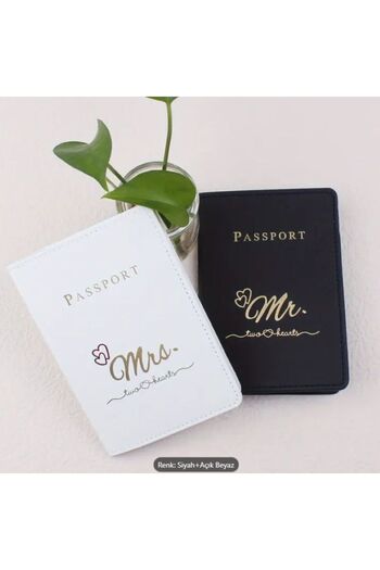 Dgt Luxury Double Passport Holder -Two for Mixing Light with Business Card Travel