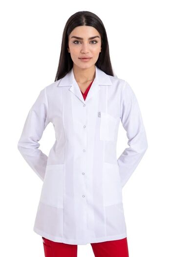TRENDAY TEKSTİL Long Sleeve Mid-Length Doctor Nurse Teacher Scrubs Uniform