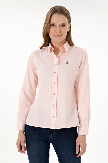 U.S. Polo Assn. Γυναικείο μακρυμάνικο πουκάμισο Salmon Basic 50297002 -VR047