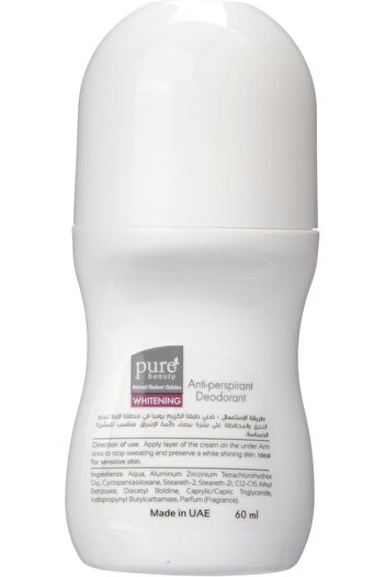 PURE BEAUTY Pure Beauty Whitening Antiperspirant Deodorant Roll-On (Lightly Scented) - 60 ml