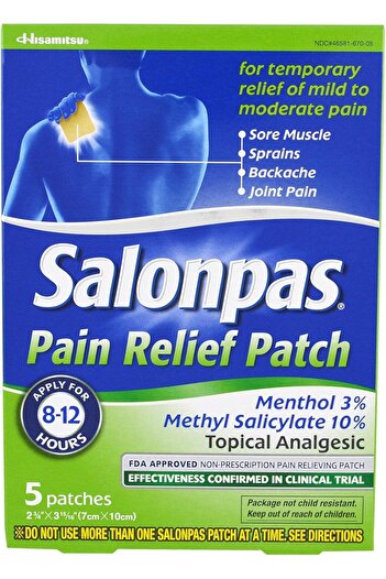 Salonpas Salonpas Pain Relief Menthol 5 Patches (7cm*10cm) Green