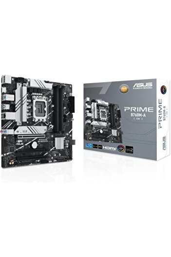 ASUS اللوحة الأم Prime B760M-A-CSM Business Socket Intel LGA 1700 (Intel B760، mATX، ذاكرة DDR5، 2x