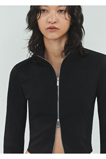 MANGO Woman Siyah Kadın  Hırka 67043699