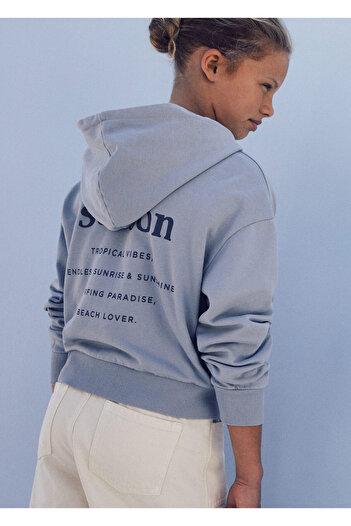 MANGO Woman Mavi  Kız Çocuk Sweatshirt 67097132