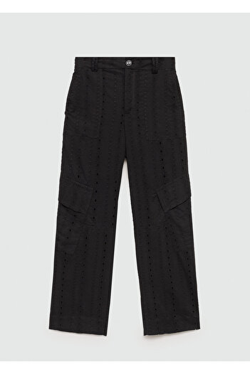 MANGO Woman Women's Black Pants 67079052