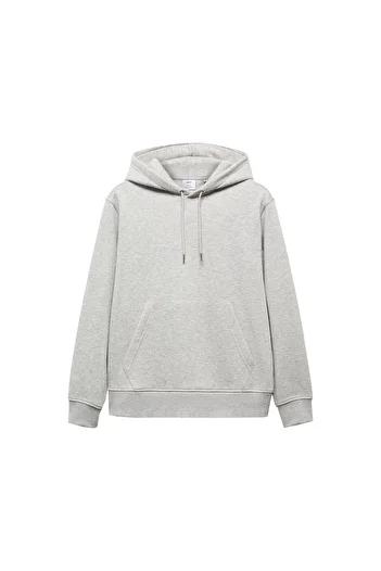 MANGO Woman Metal Gray Men's Sweatshirt 67930650