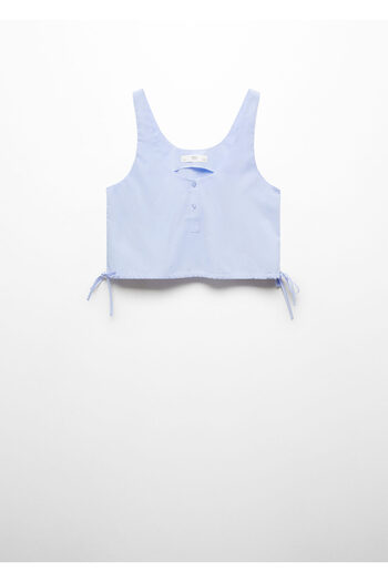 MANGO Woman Topuri de pijama pentru femei albastru deschis 67066016