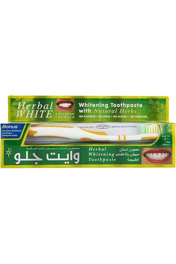 White Glo Herbal White -bonus 100 ml (000264) -- White Glo Natural Herbal Whitening Toothpaste 100 ml