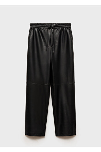 MANGO Woman Women's Black Pants 77275648