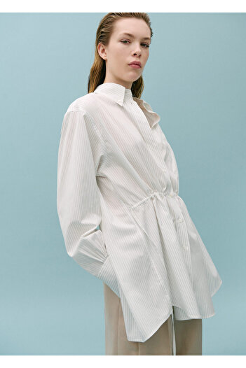 MANGO Kirik White Women's Shirt 67048656