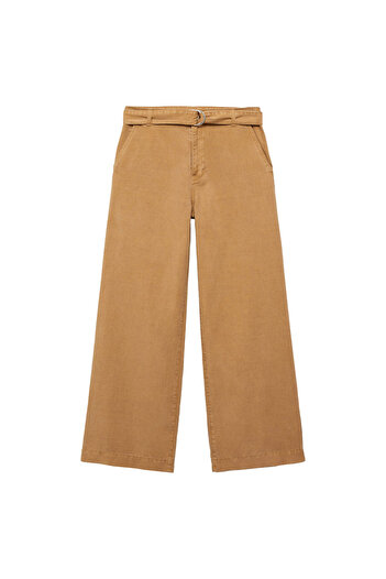 MANGO Woman Brown Women's Trousers 77139050
