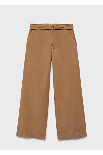 MANGO Woman Brown Women's Trousers 77139050