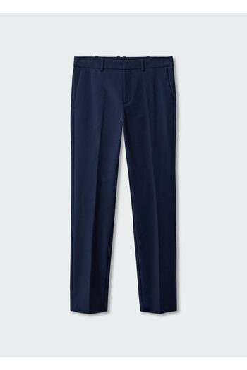 MANGO Women's Shiny Blue Trousers 47150258