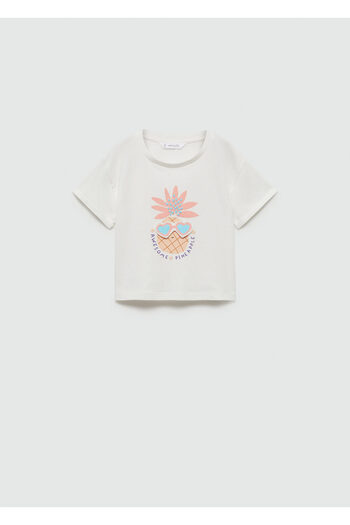 MANGO Woman Tricou alb cireș pentru fetiță 67007950