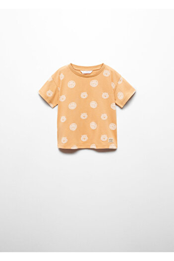 MANGO Woman Baby Boy Earth Color T-Shirt 67006025