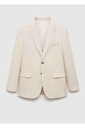 MANGO Woman Ανδρικό σακάκι μπλέιζερ BEIGE 77110585