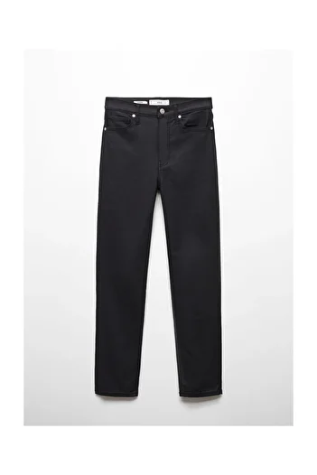 MANGO Woman Claudia waxed slim-fit cropped jeans