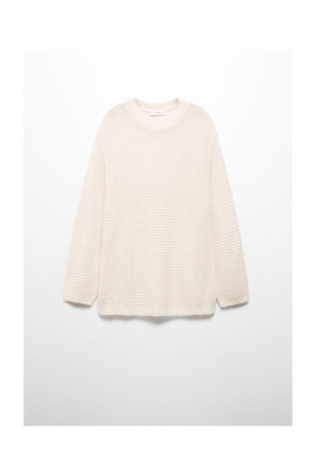 MANGO Woman Oversized openwork sweater