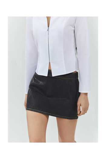 MANGO Woman Gri Kadın  Etek 67083698