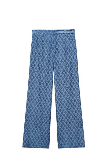 MANGO Kids Pantaloni cu imprimeu din satin