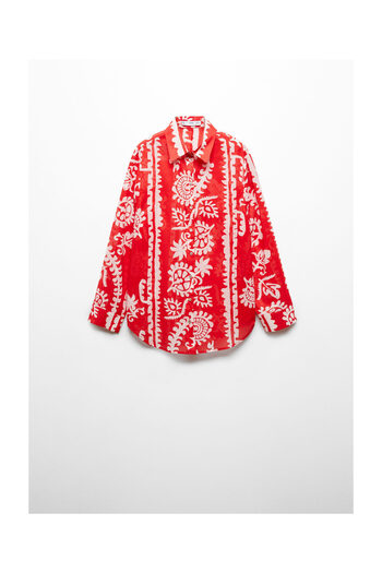 MANGO Woman Oversize košile s potiskem
