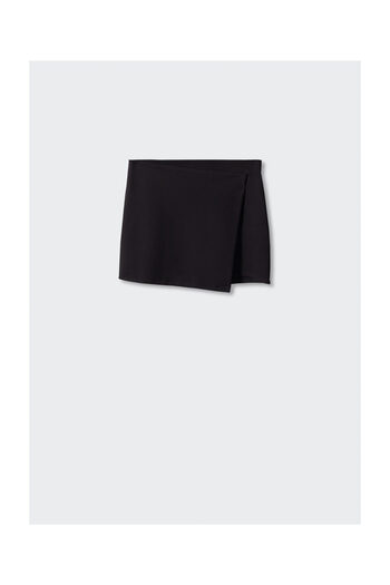 MANGO Woman Knitted wrap mini-skirt