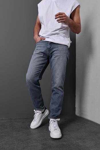 Slatra Ανδρικό παντελόνι Boyfriend Blue Stone
