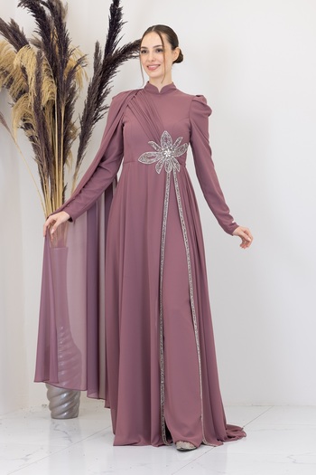 Surikka Floral Jumpsuit with Cape Shoulders