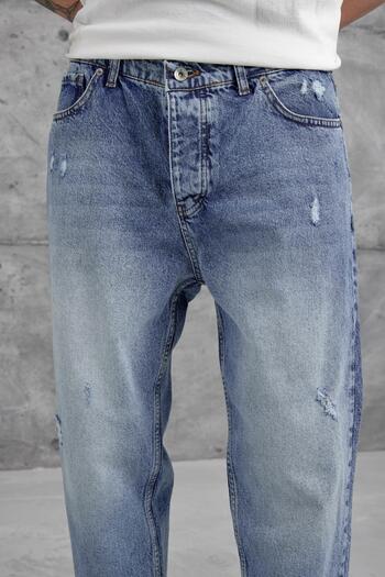 NOMARC Blue Kp-277-1 Detailed Bf Jean with Grinding