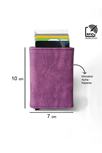 LEXA Boxed Rfid Protected Magnet Automatic Mechanism Card Holder Wallet