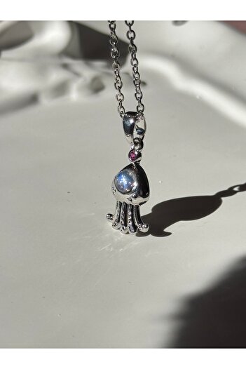 Harlofia Jewelry Çelik Jellyfish Minimal Denizanası Kolye