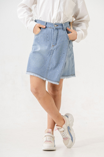 GİYİCEM TEKSTİL Girl's Stoned Short Skirt 2863