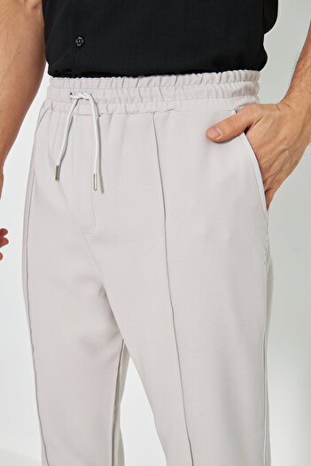 ZİNOX Men's Slim Fit Jogger with Side Pockets, Elastic Laces, Zippered Legs